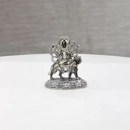 Durga Devi Pure Silver Idol - Image 3