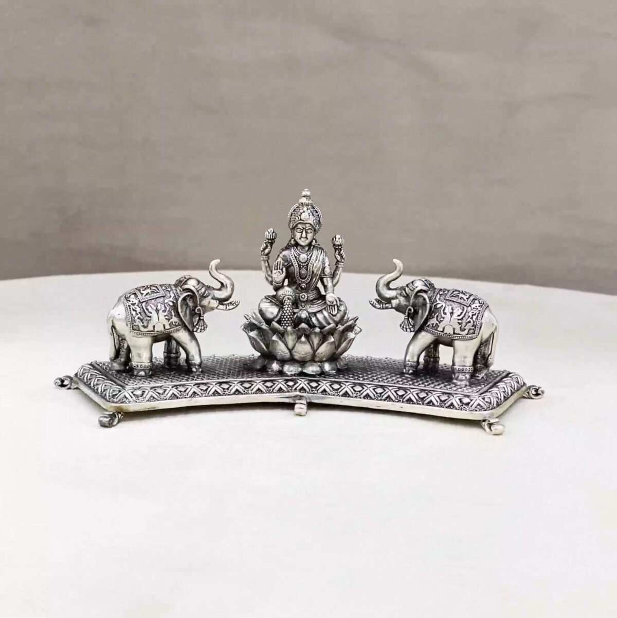Gaja Lakshmi Pure Silver Idol