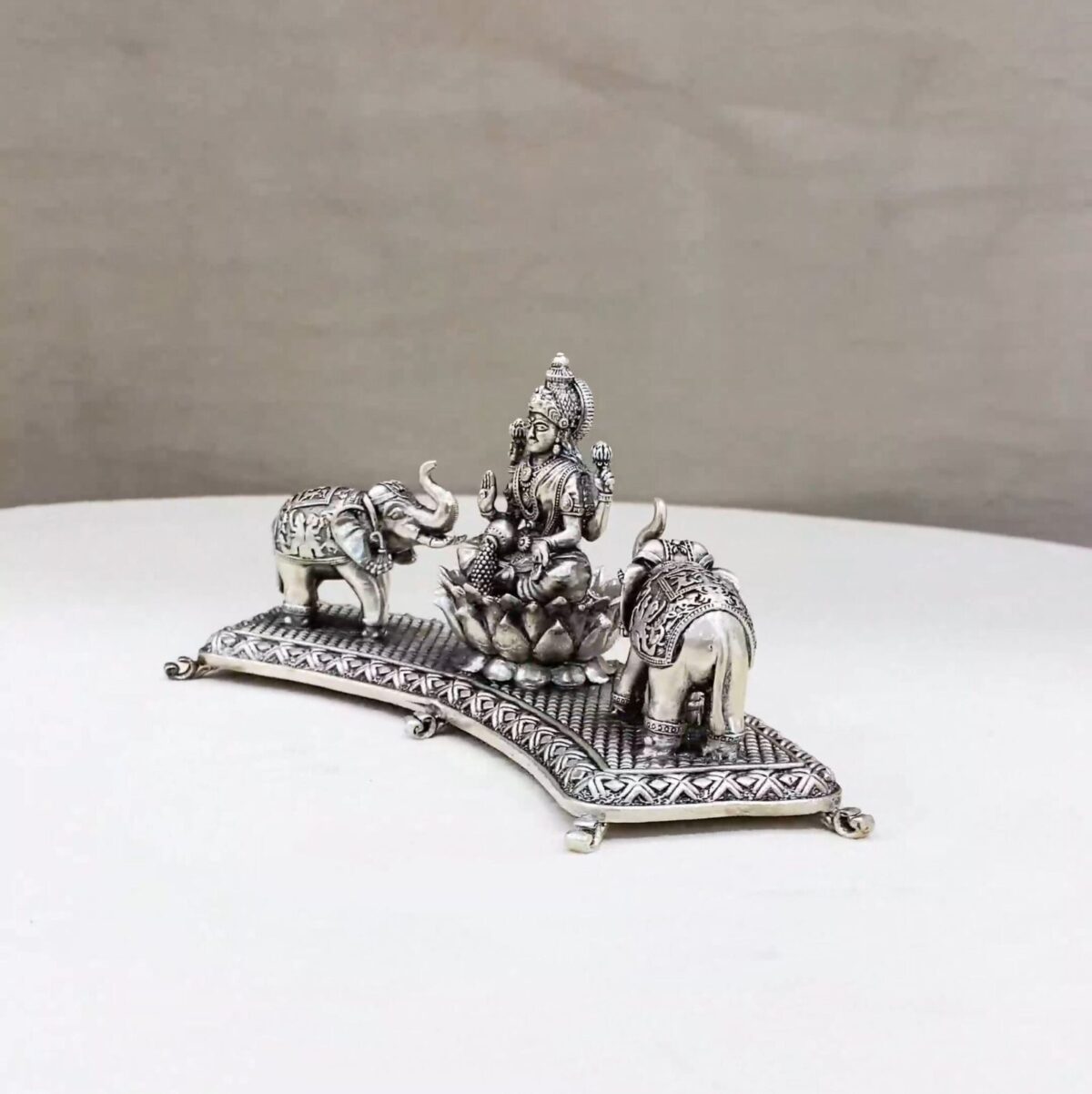 Gaja Lakshmi Pure Silver Idol