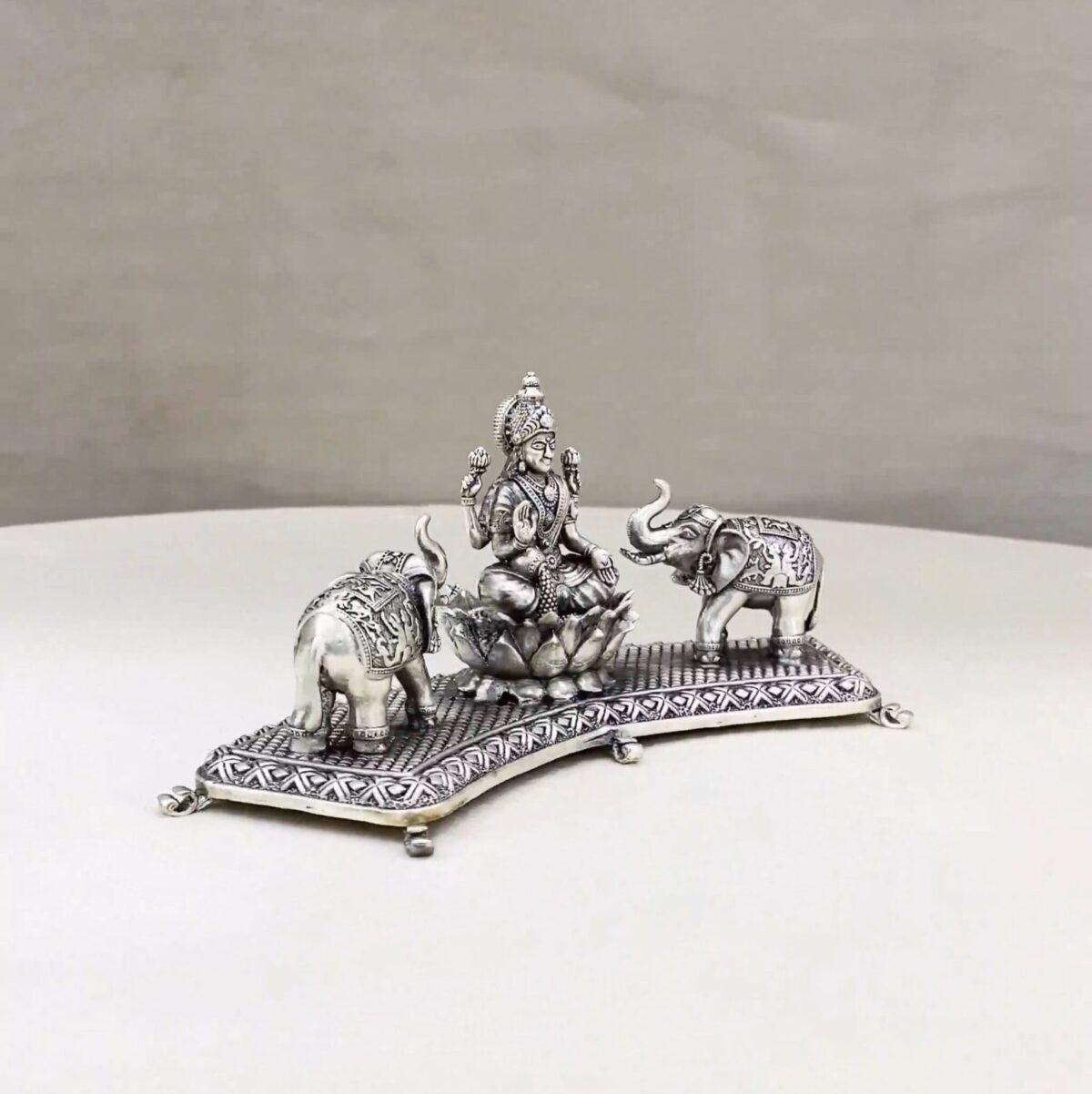 Gaja Lakshmi Pure Silver Idol
