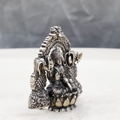 Gaja Lakshmi Pure Silver Idol - Image 2
