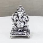 Lord Ganesh Peetam Pure Silver Idol