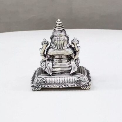Pure Silver Ganesha Peetam Idol - Image 3