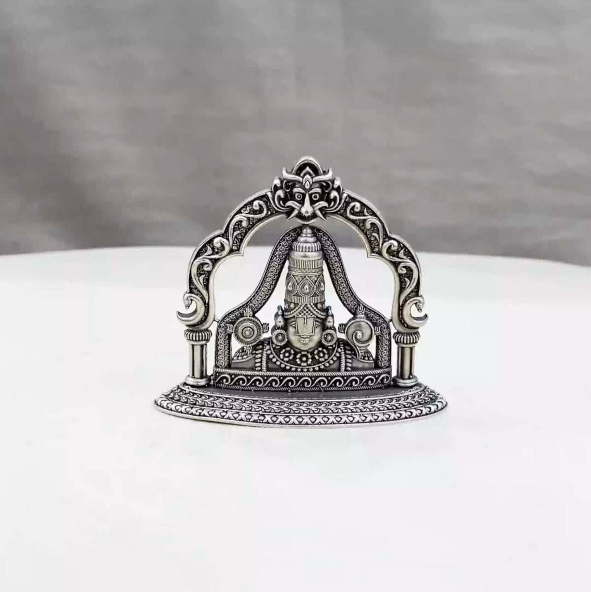 Half Balaji Arch Silver Idol
