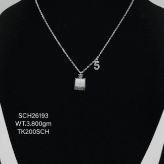 Chain with Bottle Pendent in Sterling Silver