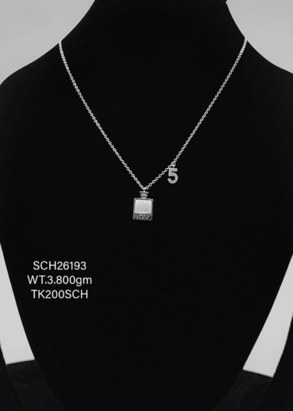 Chain with Bottle Pendent in Sterling Silver