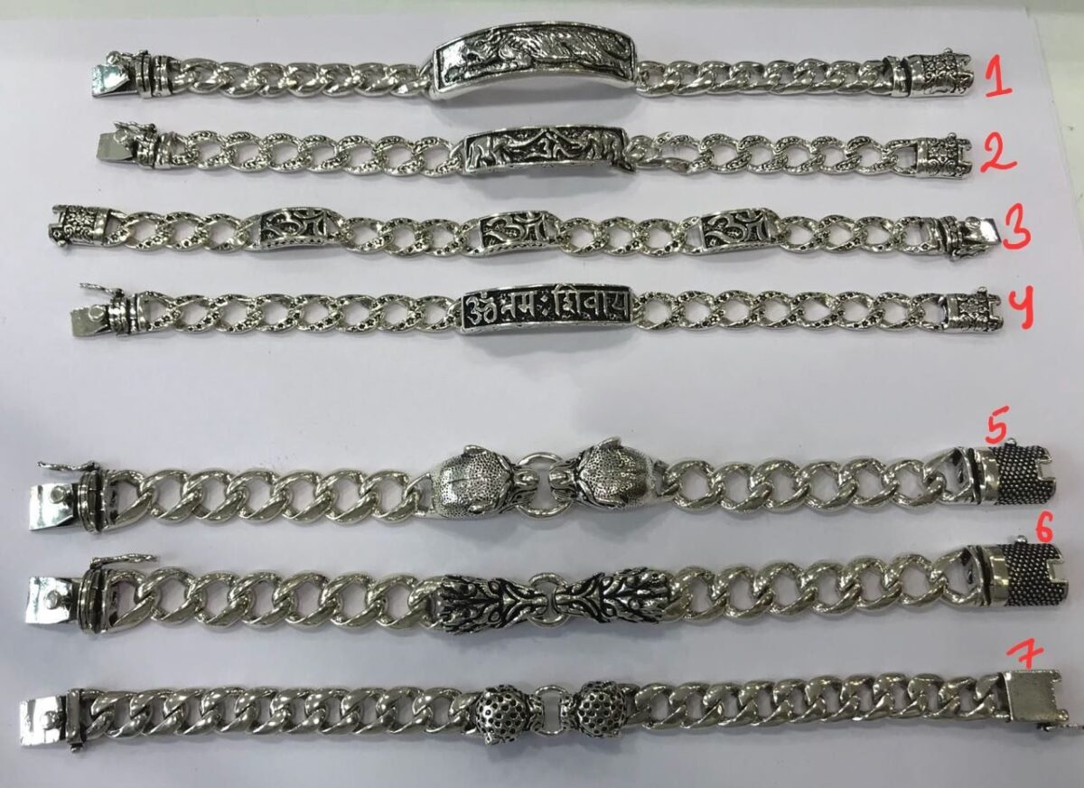 Gents Raffish Bracelet in oxidized Silver Pure 925 BIS Hallmarked - Image 1
