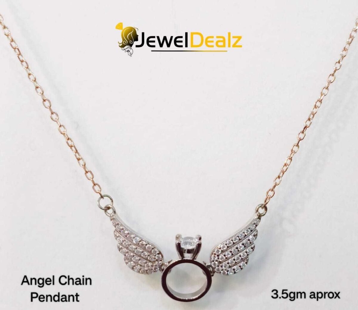 Angel Chain Pendent in Sterling Silver Pure 925 BIS Hallmarked