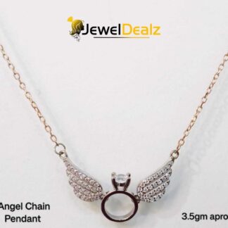 Angel Chain Pendent in Sterling Silver Pure 925 BIS Hallmarked