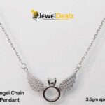 Angel Chain Pendent in Sterling Silver Pure 925 BIS Hallmarked