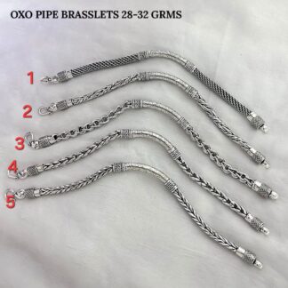 Gents Lively Bracelet in Oxidized Silver Pure 925 BIS Hallmarked