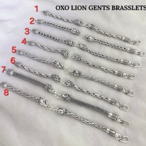 Gents Bracelet in Oxidized Silver Pure 925 BIS Hallmarked