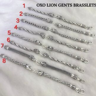 Gents Bracelet in Oxidized Silver Pure 925 BIS Hallmarked