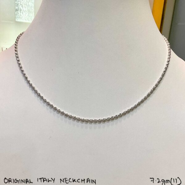 Italy Classic Neck Chain in Sterling Silver Pure 925 BIS Hallmarked