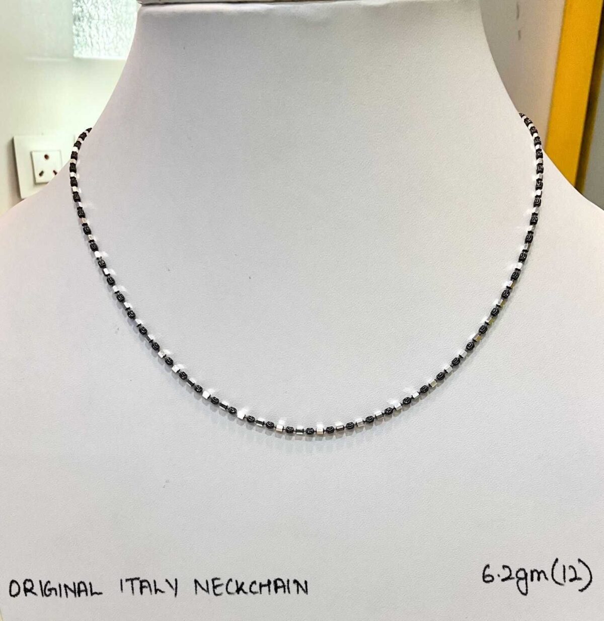 Italy Shiny Balls Neck Chain in Sterling Silver Pure 925 BIS Hallmarked - Image 1