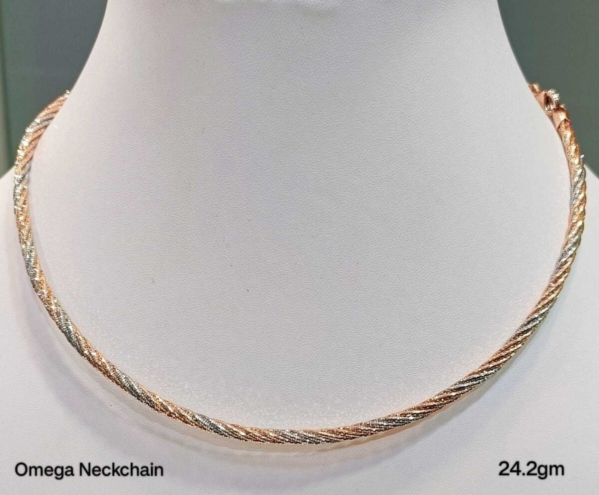 Omega Neck Chain in Sterling Silver Pure 925 BIS Hallmarked