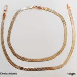 Chotila Rose Colour Payal/Anklet in Pure 925 Silver BIS Hallmarked