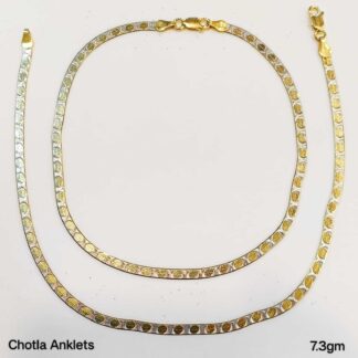 Chotila Golden Colour Payal/Anklet in Pure 925 Silver BIS Hallmarked