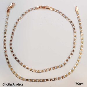 Chotila Dual Colour Payal/Anklet in Pure 925 Silver BIS Hallmarked