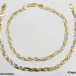 Chotila Tri Colour Payal/Anklet in Pure 925 Silver BIS Hallmarked
