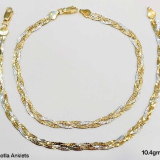 Chotila Tri Colour Payal/Anklet in Pure 925 Silver BIS Hallmarked