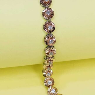Ladies Rose Bracelet in Sterling Silver Pure 925 BIS Hallmarked