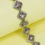 Ladies Twist Bracelet in Rose Sterling Silver Pure 925 BIS Hallmarked