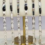 MOP Mens CZ Bracelet in Sterling Silver Pure 925 BIS Hallmarked
