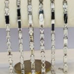 MOP Mens CZ Bracelet in Sterling Silver Pure 925 BIS Hallmarked