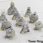 Ladies Tower Ring in Sterling Silver Pure 925 BIS Hallmarked
