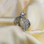 Ladies Tower Ring in Sterling Silver Pure 925 BIS Hallmarked