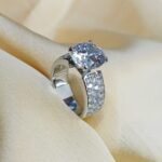 Ladies Tower Ring in Sterling Silver Pure 925 BIS Hallmarked