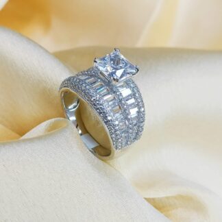 Ladies Tower Ring in Sterling Silver Pure 925 BIS Hallmarked