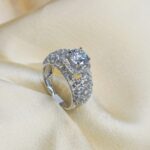 Ladies Tower Ring in Sterling Silver Pure 925 BIS Hallmarked