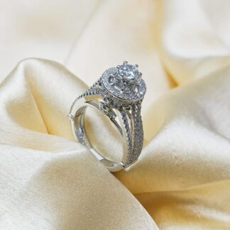 Ladies Tower Ring in Sterling Silver Pure 925 BIS Hallmarked
