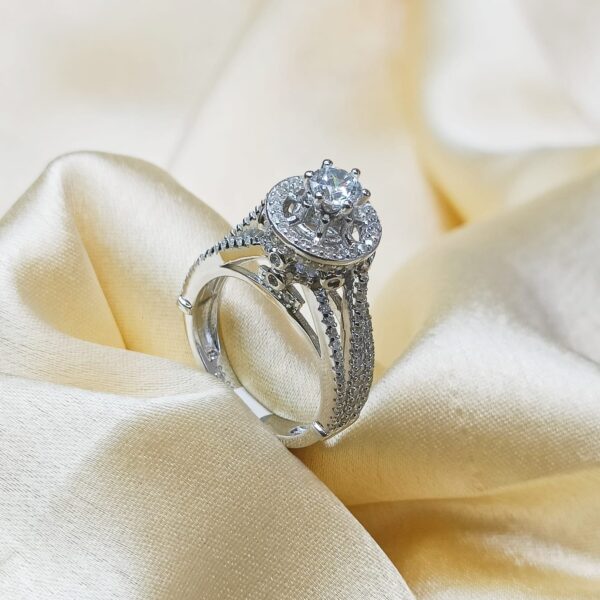 Ladies Tower Ring in Sterling Silver Pure 925 BIS Hallmarked
