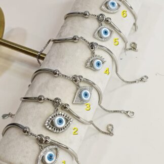 Ladies Evil Eye Bracelet Sterling Silver Pure 925 BIS Hallmarked