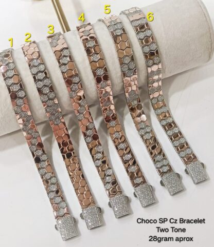 Choco SP Mens Bracelet in Sterling Silver Pure 925 BIS Hallmarked