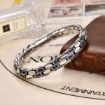 Men's Snake Turkey Bracelets in Sterling Silver Pure 925 BIS Hallmarked