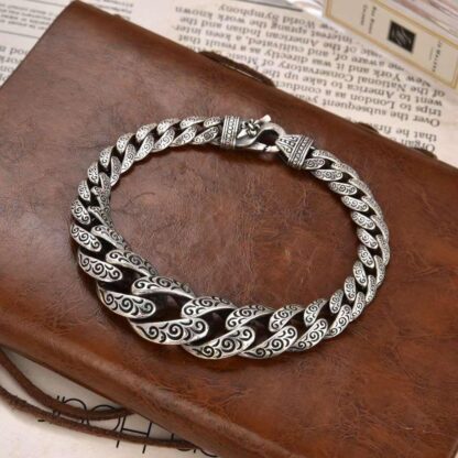 Men's Curb Turkey Bracelets in Sterling Silver Pure 925 BIS Hallmarked
