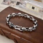 Men's Skull Turkey Bracelets in Sterling Silver Pure 925 BIS Hallmarked