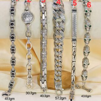 Men's Turkey Bracelets in Sterling Silver Pure 925 BIS Hallmarked