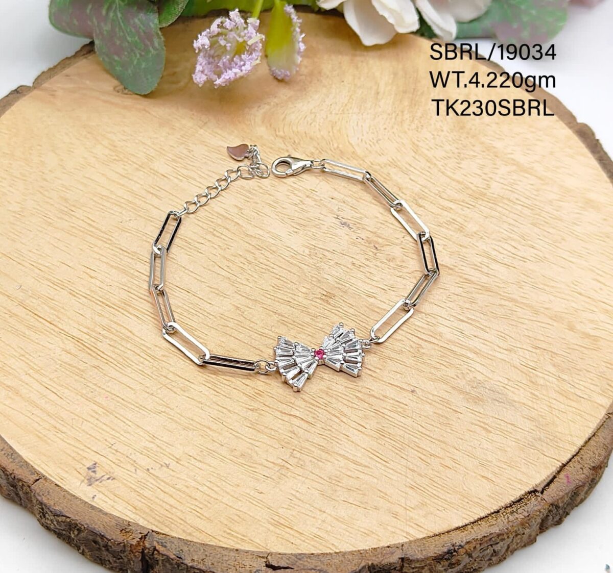 Ladies Butterfly Bracelet in Sterling Silver Pure 925 BIS Hallmarked - Image 1
