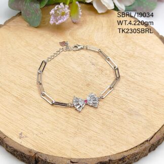 Ladies Butterfly Bracelet in Sterling Silver Pure 925 BIS Hallmarked