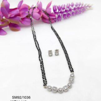 Solitaire Pure Silver Mangalsutra