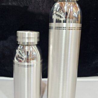 Straight Silver Water Bottle in Pure Silver 925 BIS Hallmarked