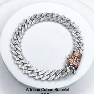 African Cuban Bracelet in Sterling Silver Pure 925 BIS Hallmarked