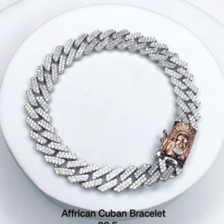 African Cuban Bracelet in Sterling Silver Pure 925 BIS Hallmarked