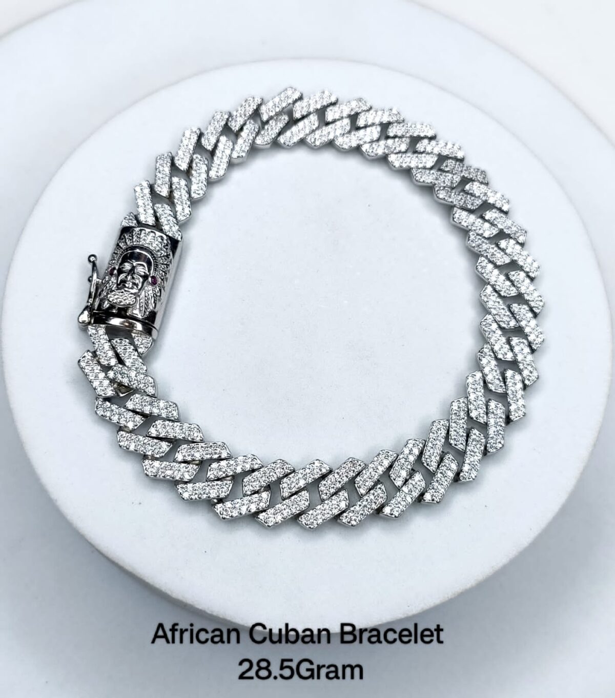 African Cuban Bracelet in Sterling Silver Pure 925 BIS Hallmarked - Image 1