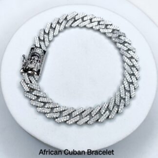 African Cuban Bracelet in Sterling Silver Pure 925 BIS Hallmarked